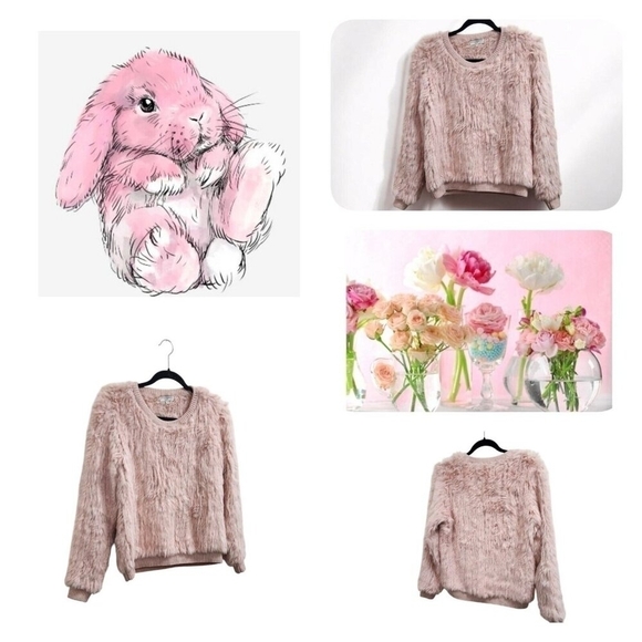 Opening Ceremony Pink Angora Rabbit Fur Crewneck Sweater Size M - Picture 15 of 15